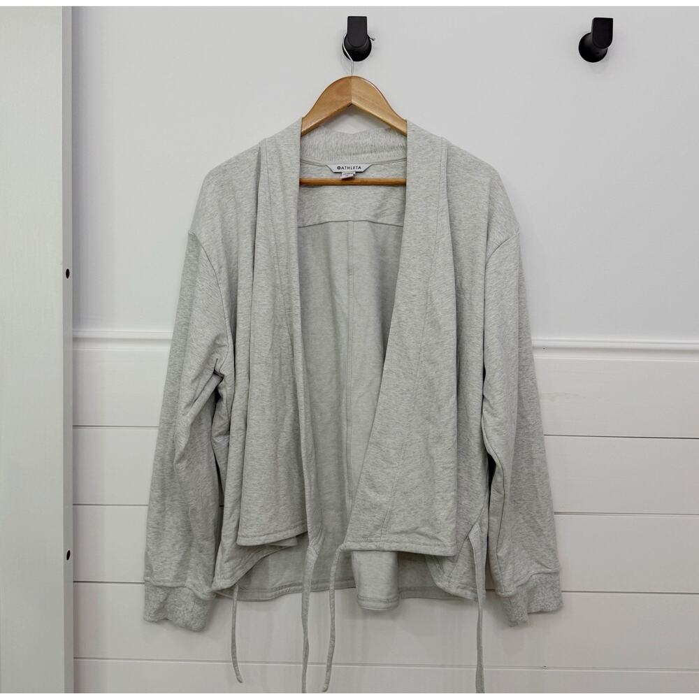 Women’s Athleta Retroterry Wrap Sweatshirt In Gray Size XL